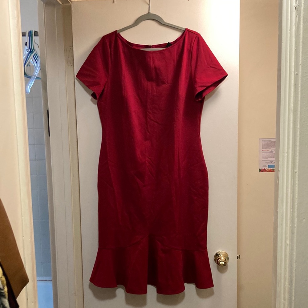Vfshow Vfemage Mermaid Cap-Sleeve Dress in Burgundy Red - Size 3X (closer to 2X)